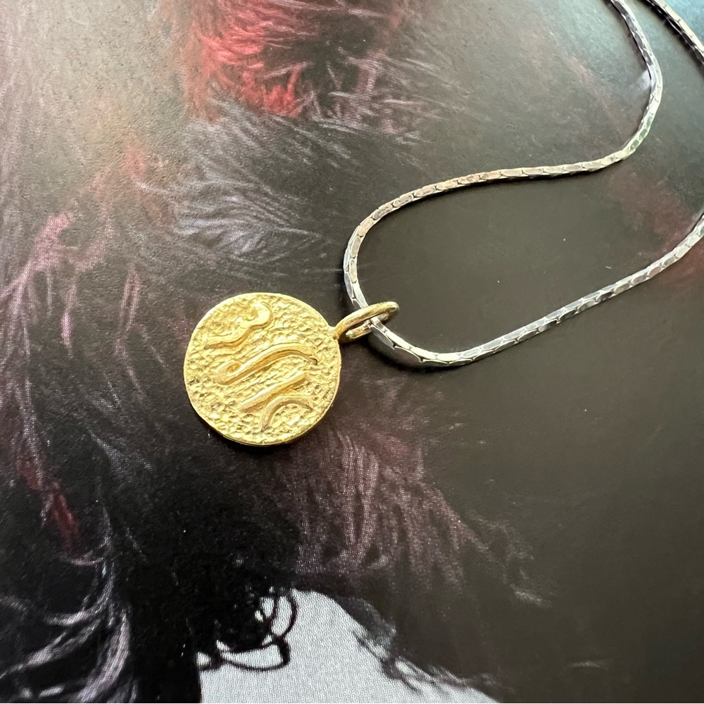 KABBALAH • 14K Gold Filled ALD Charm Pendant + Cardano Sterling Silver Chain